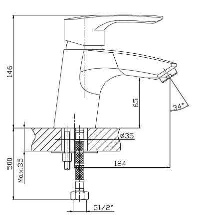 Змішувач для умивальника Haiba Hansberg 001   ( HB0171 ) 35361 Харків