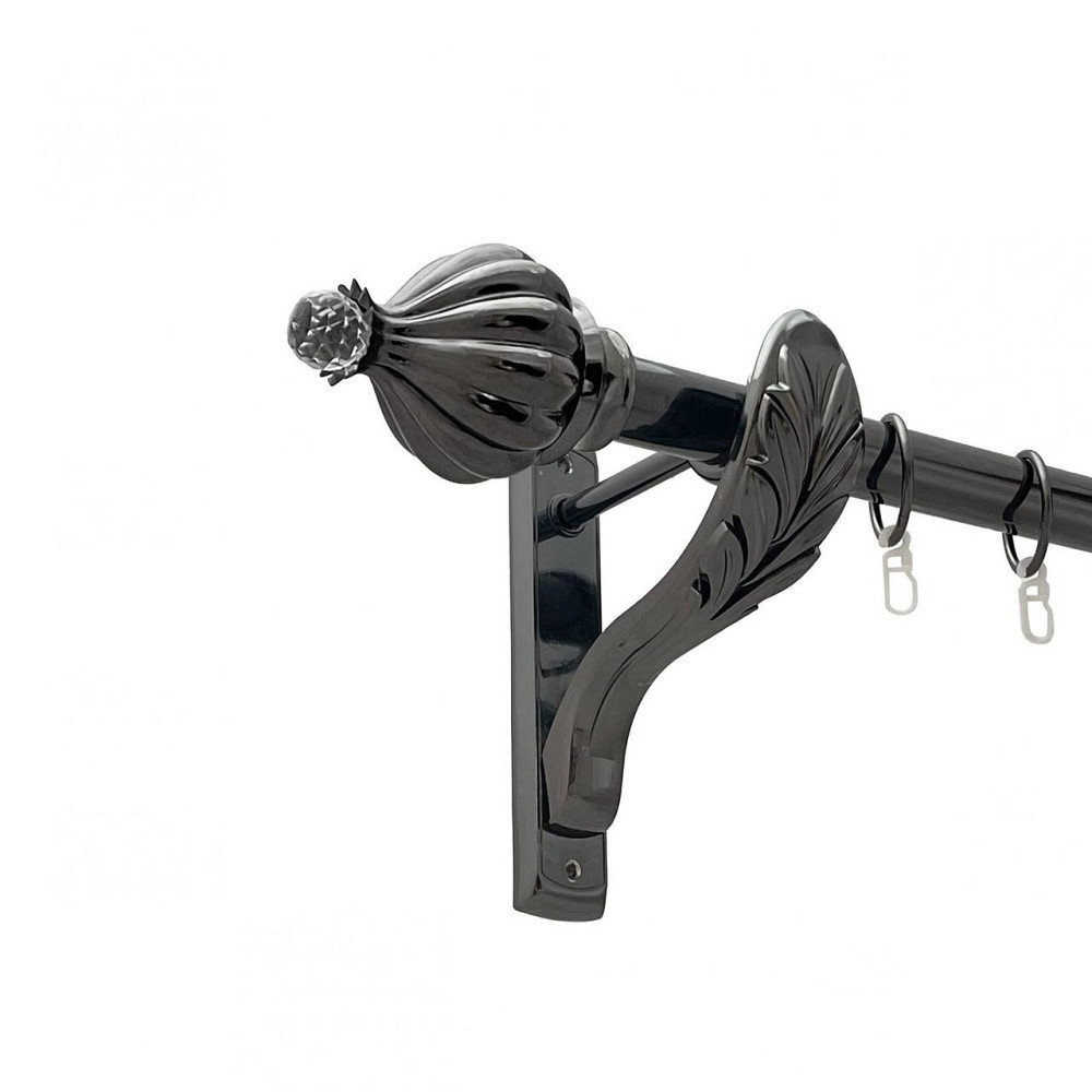 Карниз Orvit Таджа-Кристал металевий однорядний ретро гладка труба кільце металеве Онікс 25 мм 160 см (00-00021467) Львів - фото 1