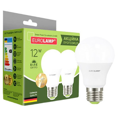 Лампочка Eurolamp LED A60 12W E27 4000K 220V (MLP-LED-A60-12274(E)) Винница - изображение 2