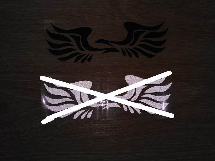 Наклейки Крила на дзеркала заднього виду, на емблему Київ - фото 2