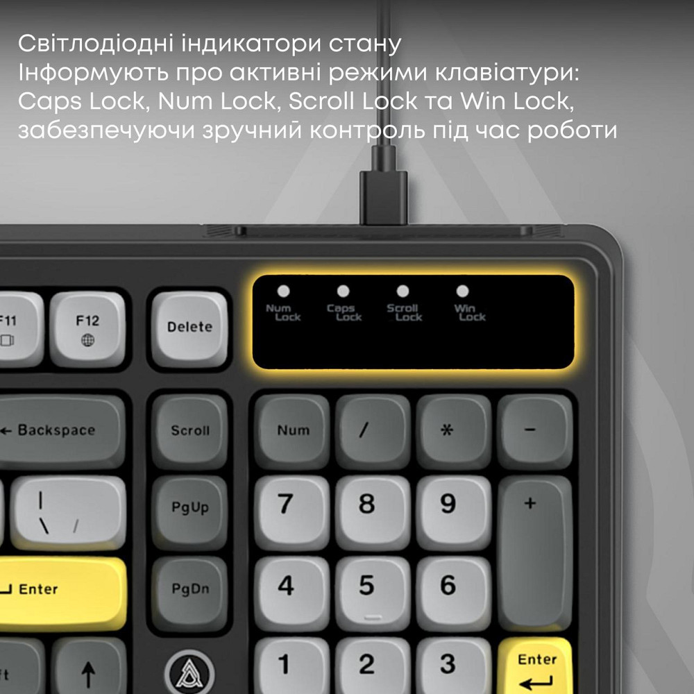 Клавіатура Ajazz AF98 Black USB-C Black Gray Yellow (AF98-BGY) ( 15846 ) Харьков - изображение 10