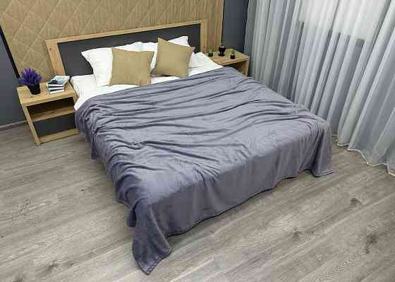 Плед-покривало Decorator WellSoft 180х210 см однотонний Бузково-сірий (87-263) Київ