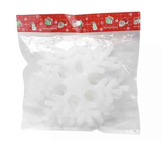 Набор новогодних снежинок, діаметр 15см, в наборі 6 шт, новорічна гірлянда Київ