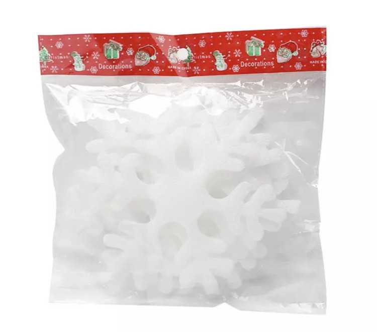 Набор новогодних снежинок, діаметр 15см, в наборі 6 шт, новорічна гірлянда Київ - фото 5