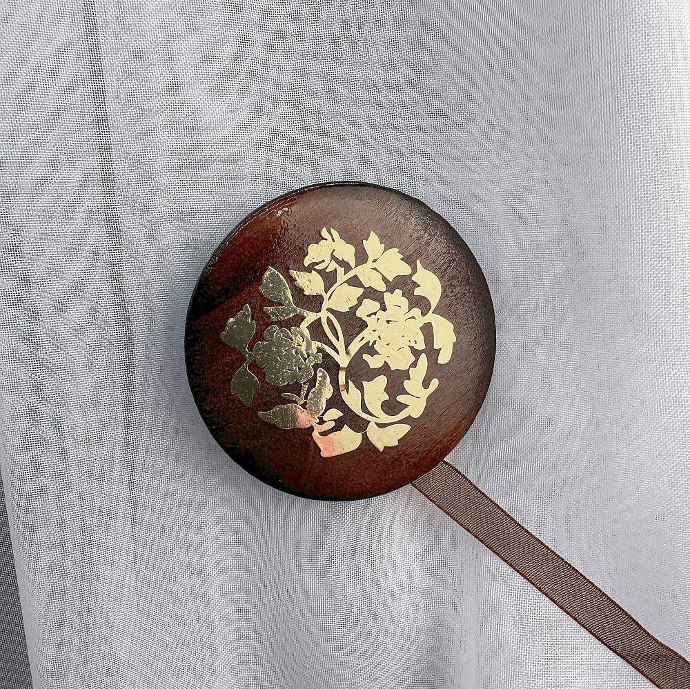 Магниты для штор и гардин Карпаты набор 2 шт Венге с золотистым (81-261) Киев - изображение 2