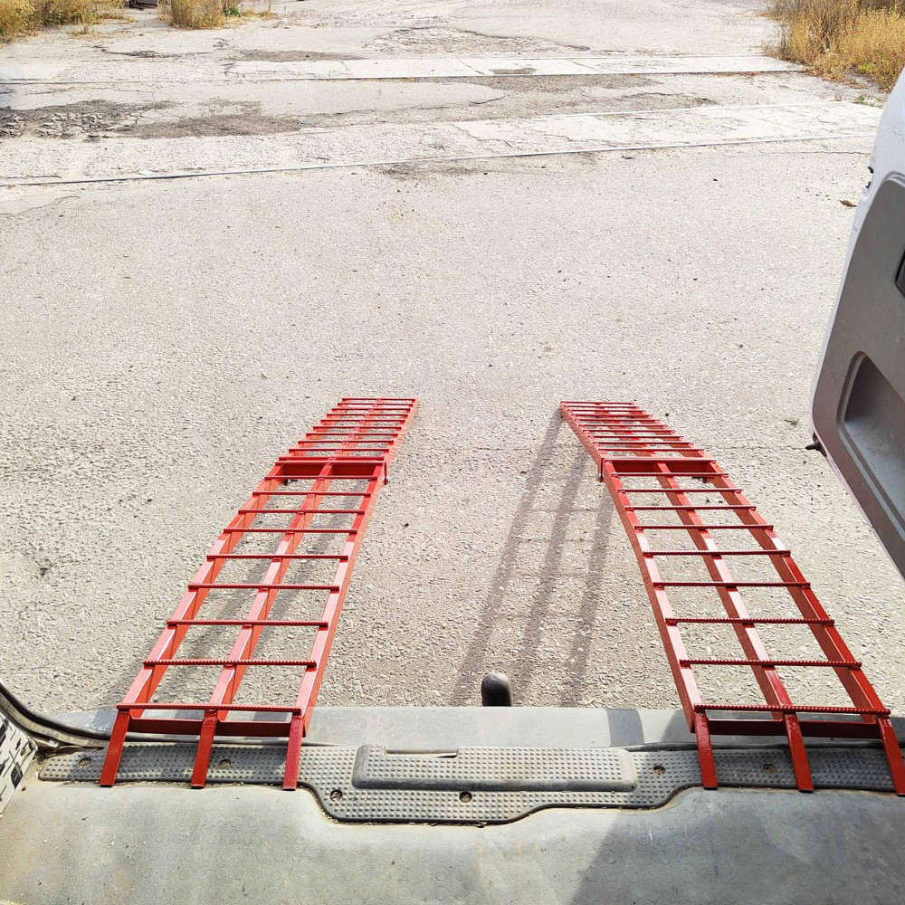 Складной заездной трап для квадроцикла, рампа для мотоцикла и мини-трактора, стальная, красная Харьков - изображение 6
