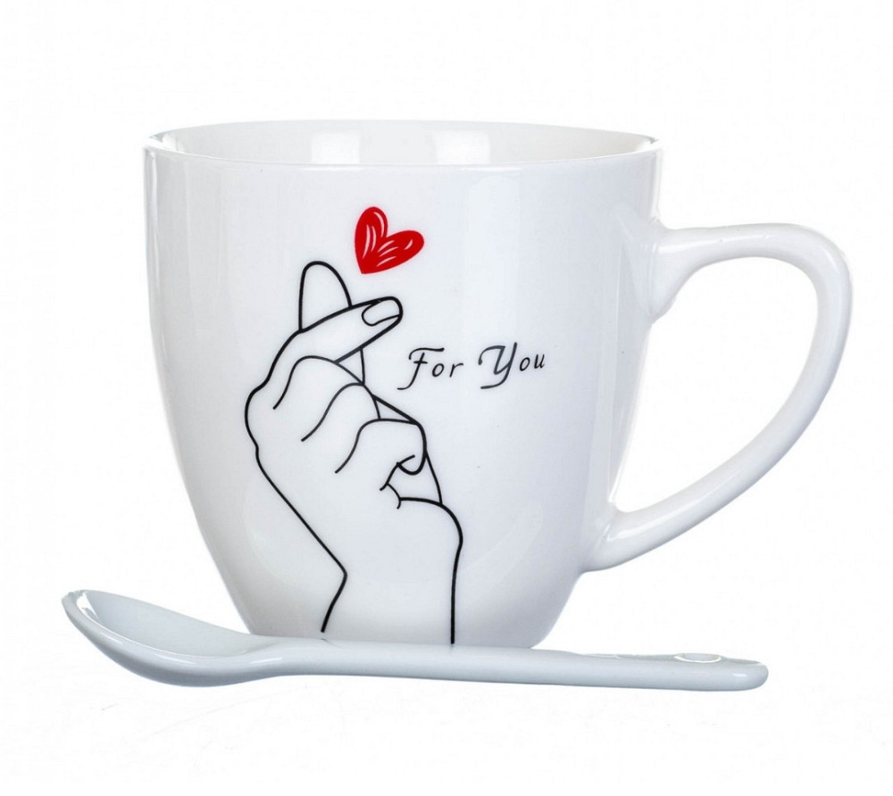 Чашка з ложкою Love  Подарунковий набір Київ - фото 3