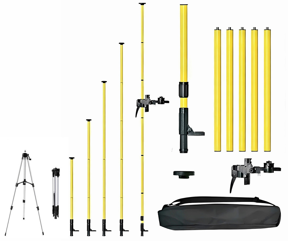 Телескопічна стійка для лазерного рівня з алюмінієвого сплаву, для стелі та підлоги, максимальна висота 3.5 м, регульований тримач Київ - фото 1