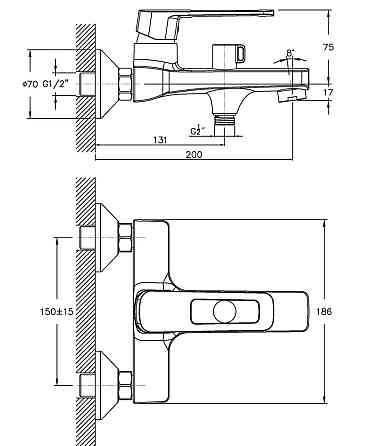 Змішувач для ванни Haiba Enio 009   ( HB0885 ) 29403 Харків
