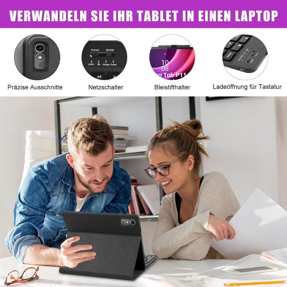 Чехол-клавиатура для Lenovo Tab M10 Plus 10.3 TB-X606F/TB-X606X Lenovo Tab K10 10.3 (TB-X606F/TB-X606X/TB-X6C6) Днепр - изображение 6