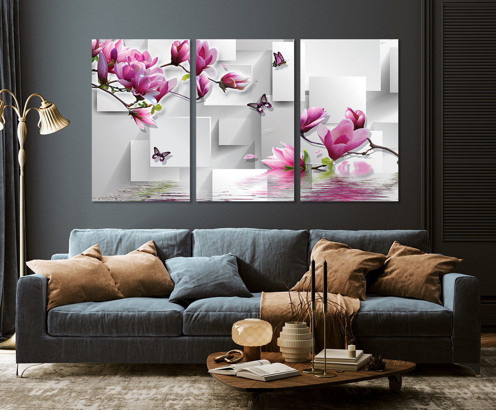 Модульная картина в гостиную / спальню   Магнолія    ART-036_3A Киев - изображение 3