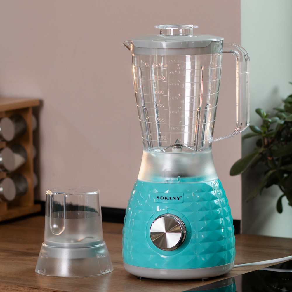 Sokany Блендер з чашею об'ємом Sokany SK-03030 1,5 л і кавомолкою 500 Вт 2-швидкісний Коломия - фото 9