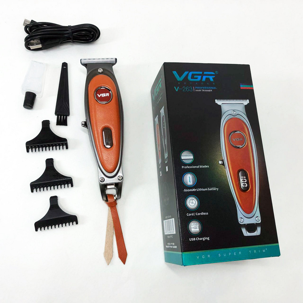 Чоловічий набір для стрижки волосся бездротовий, Машинка для стрижки на акумуляторі UO-59 Львів - фото 9