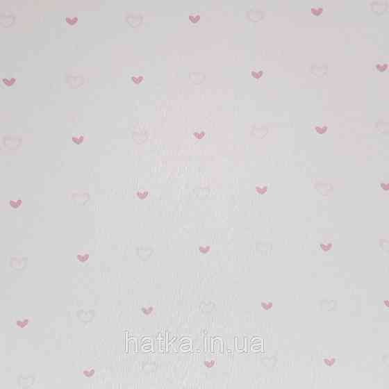 Шпалери вінілові на флізеліні AdaWall Ada Kids метрові для дівчинки серця рожеві Київ