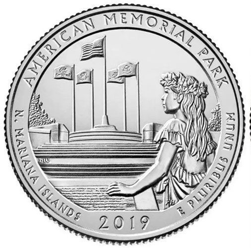 США 25 центов 2019 Северные Марианские острова Американский мемориальный парк 47 Полтава - изображение 1