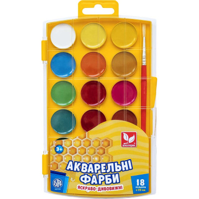 Акварельные краски Школярик Медовые 18 цветов (302023004-UA) Винница - изображение 1