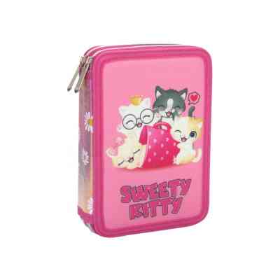 Пенал Cool For School 2 отделения с отворотами Розовый (CF87281) Винница