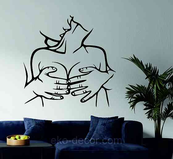 Декоративное настенное Панно «По взрослому 18+», Декор на стену 70*70 см, Черный Киев