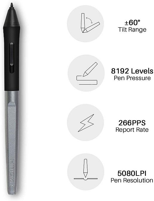 Графічний планшет Huion H1161 + рукавичка ( Чорний ) Харьков - изображение 4