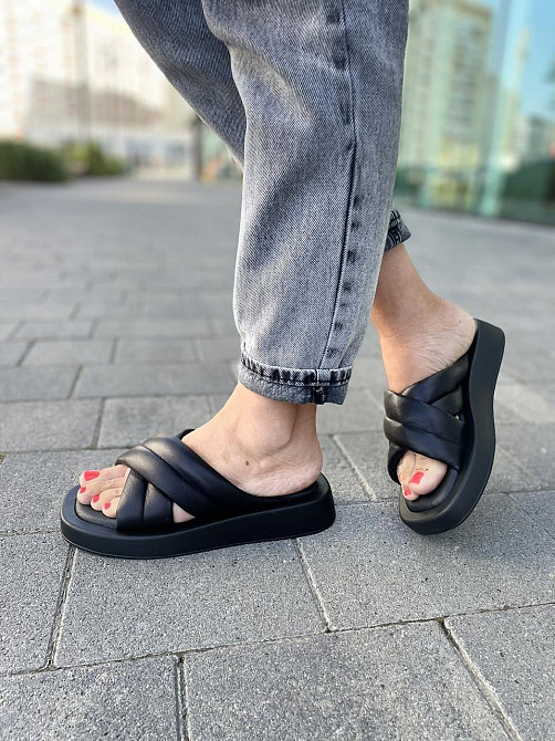 teona Шльопанці жіночі TEONA 265 чорні (літо, шкіра натуральна) (5247) Коломия - фото 7