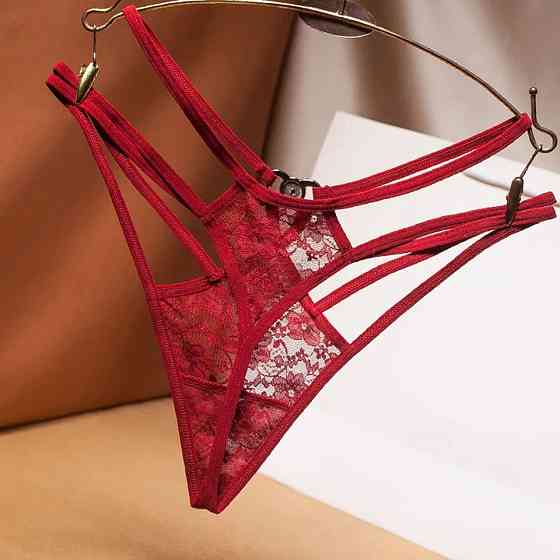 Эротичные стринги женские универсальный бордовый Киев