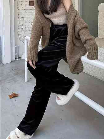 Женские повседневные брюки прямого кроя из мягкой ткани велюр 48/52 Одесса