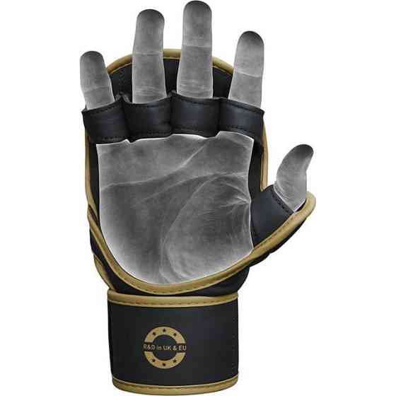 Рукавиці для ММА (Греплінгові рукавички) RDX F6 KARA Matte Golden S/M Кам'янське