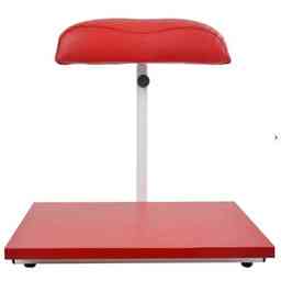 Педикюрная подставка с красной полочкой, белый металл Киев