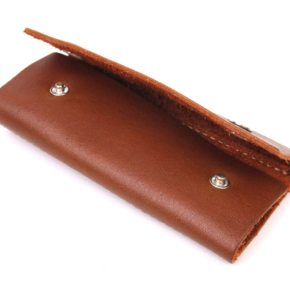 Превосходная ключница в глянцевой коже Сердце GRANDE PELLE 16721 Светло-коричневая Киев - изображение 8