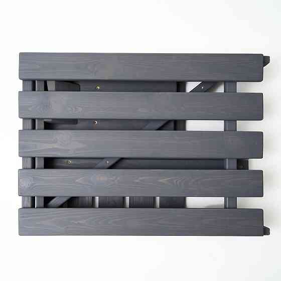 Кресло дачное деревянное складное шезлонг для зоны отдыха дома, дачи, сада, веранды из сосны, цвет графит Каменец-Подольский