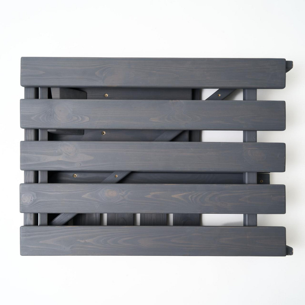 Кресло дачное деревянное складное шезлонг для зоны отдыха дома, дачи, сада, веранды из сосны, цвет графит Каменец-Подольский - изображение 4