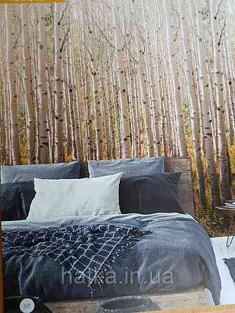 Шпалери вінілові Grandeco One roll one motif 2 A42601 панно мурал 3д дерева ліс березовий гай Київ