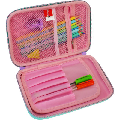 Пенал Cool For School с тиснением 1 отделение Фиолетовый (QT-5632-Purple) Винница - изображение 2