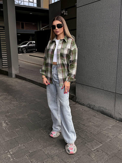 Женская рубашка в клетку (с накатом) Одесса - изображение 2