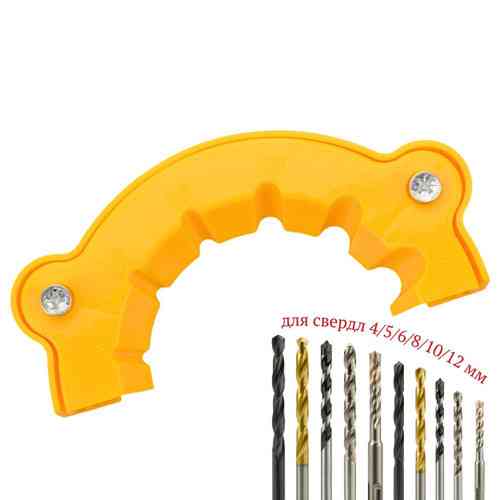 Насадка для заточування та шліфування свердел 4-12мм на шліфувальний диск, тримач для дриля Київ