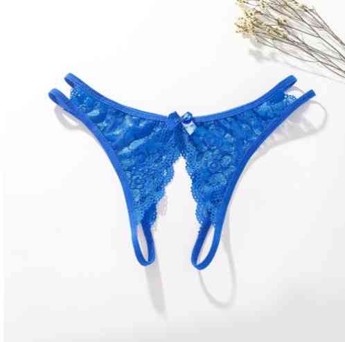 Стрінги з розрізом унісекс сині, розмір універсальний, резинка до 86см Київ