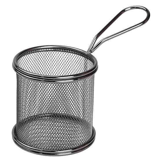 Zhongjing Корзина сервировочная для картофеля фри и снеков 9×9×9 см Черная HP-19-5-B Коломия