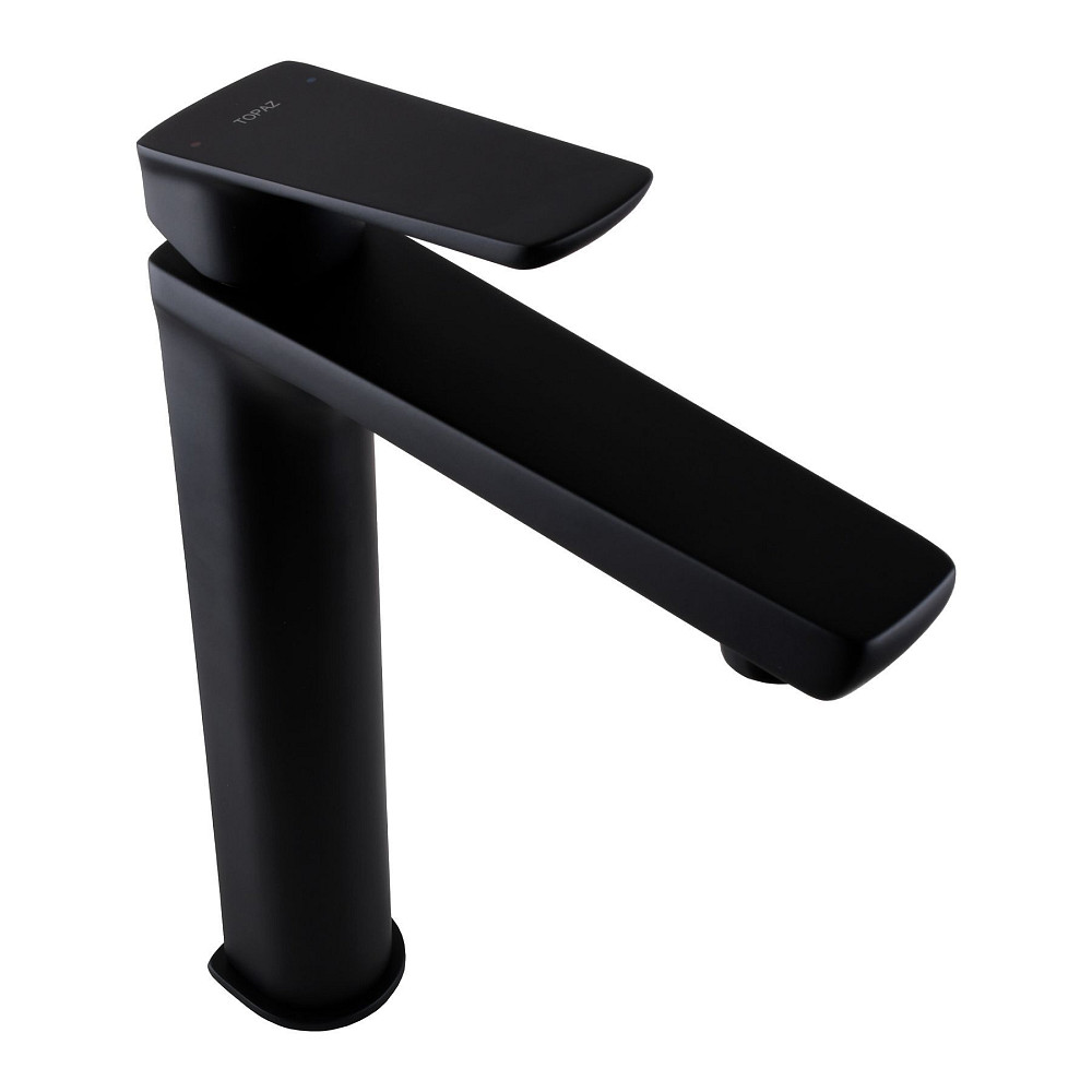 Змішувач для умивальника TOPAZ LEXI TL 21203-H57-BL високий,Чорний мат.,шланги TAQ-M1055,D25 Луцк - изображение 4