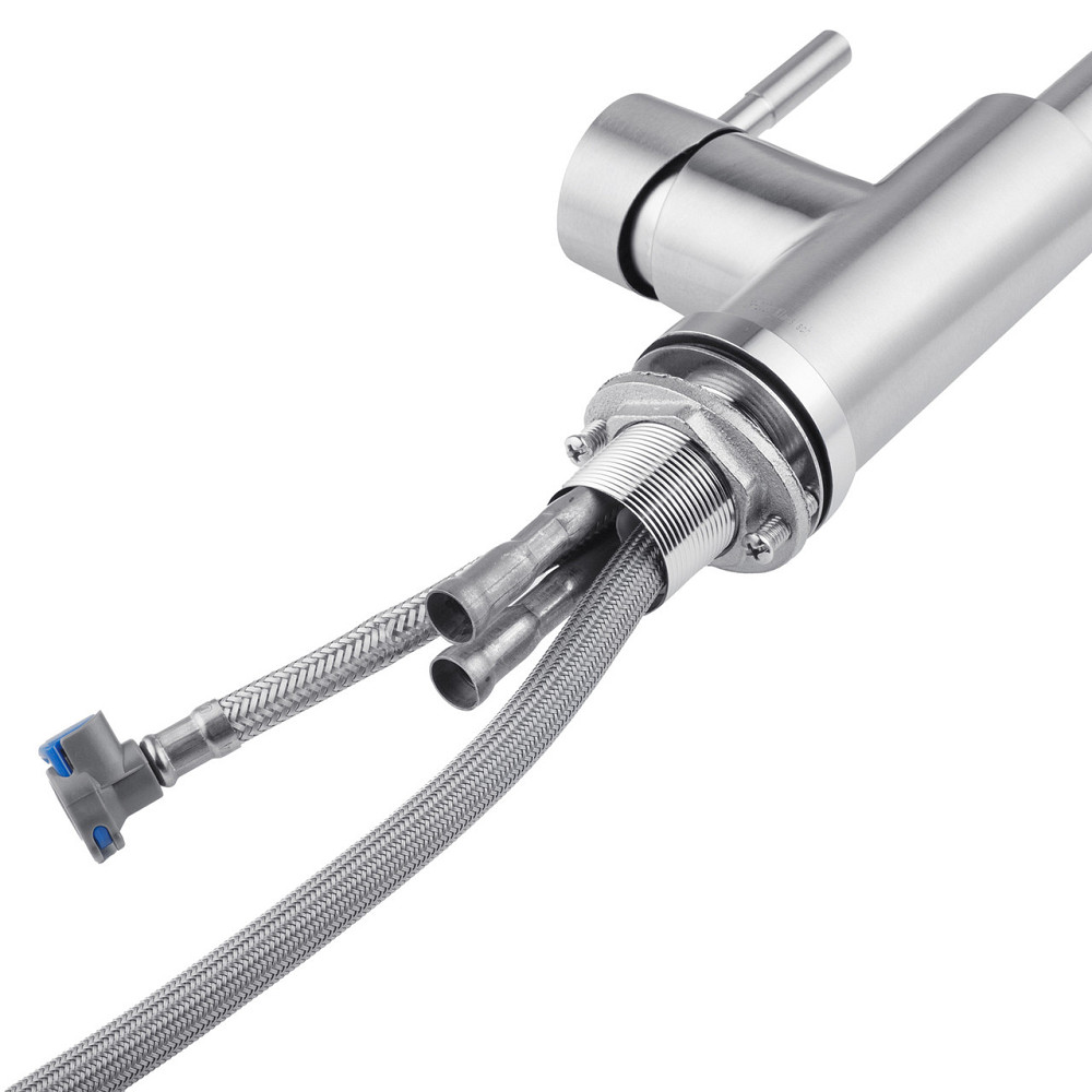 Смеситель для кухни с выдвижным изливом Kroner KRP Edelstahl Klassisch - ESG03915 сатин Киев - изображение 7