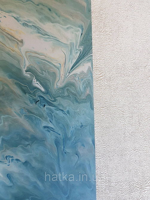 Шпалери вінілові Grandeco One roll one motif 1.59x2.8 панно мурал 3д лофт під камінь червоні сині коричневі Київ - фото 2