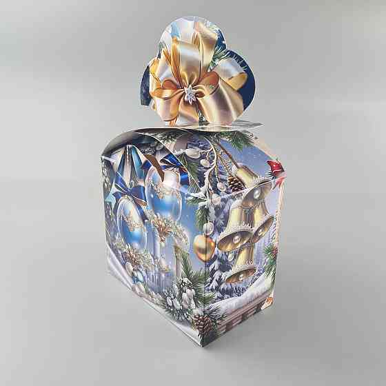 Новогодняя подарочная картонная упаковка для конфет (1000грм) №195 