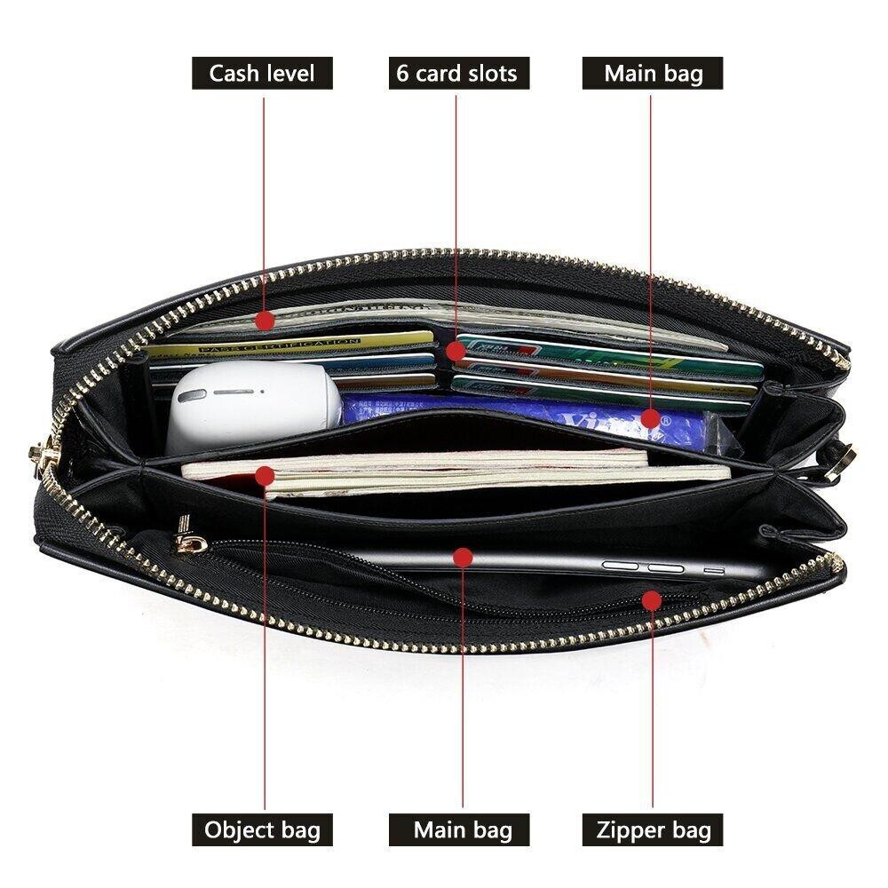 Чоловіча барсетка на зап'ястя зі шкіри 20237 Vintage Чорна Київ - фото 9