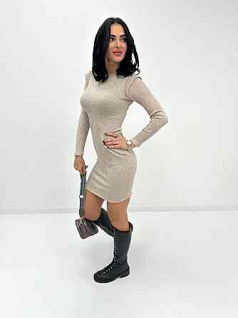 Теплое платье рубчик Hillary батал 50-52, Капучино Киев