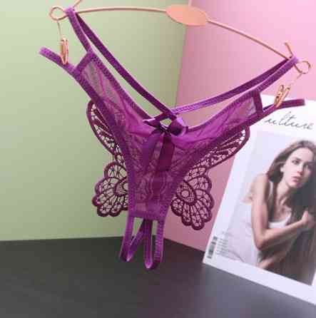 Трусики з розрізом та метеликом універсальний фіолетовий Київ