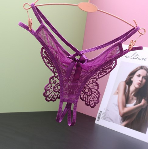 Трусики з розрізом та метеликом універсальний фіолетовий Київ - фото 1