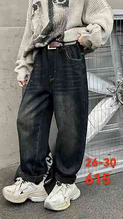 Джинсы скейтеры для мальчика темно-синие теплые на флисе на 8,9,10 лет Николаев