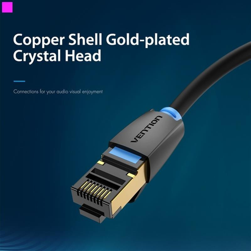 Патч-корд CAT 8 SFTP Ethernet, 20 m, Black (IKABQ) Чорний Харьков - изображение 8