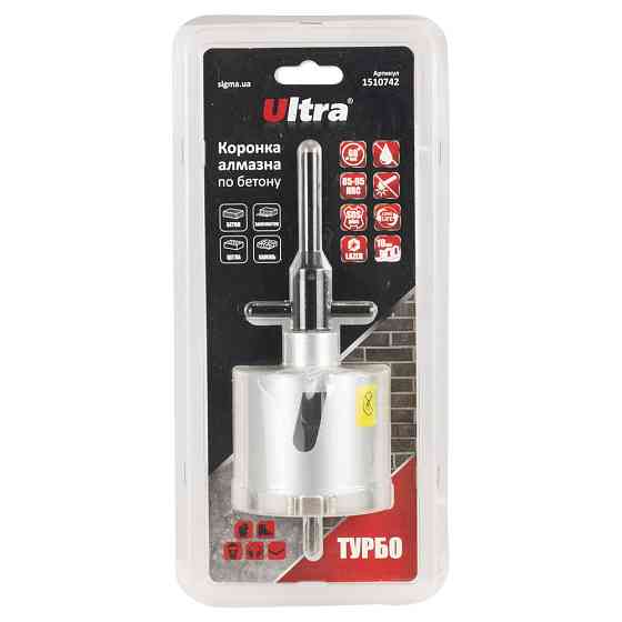 Ultra Коронка алмазная по бетону Ø68мм + хвостовик 110мм М16 SDS-plus ULTRA (1510742) Киев