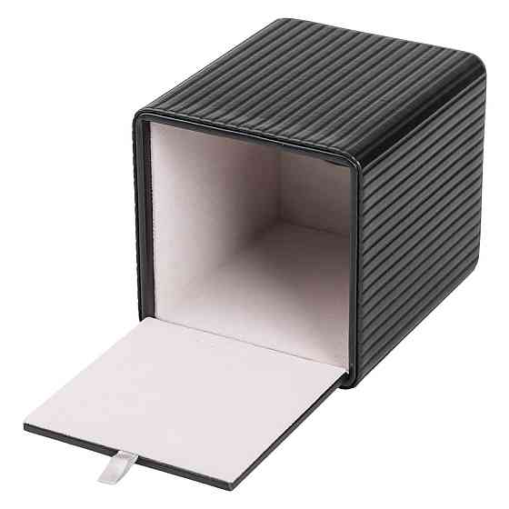 Квадратная салфетница из эко-кожи, черная Киев