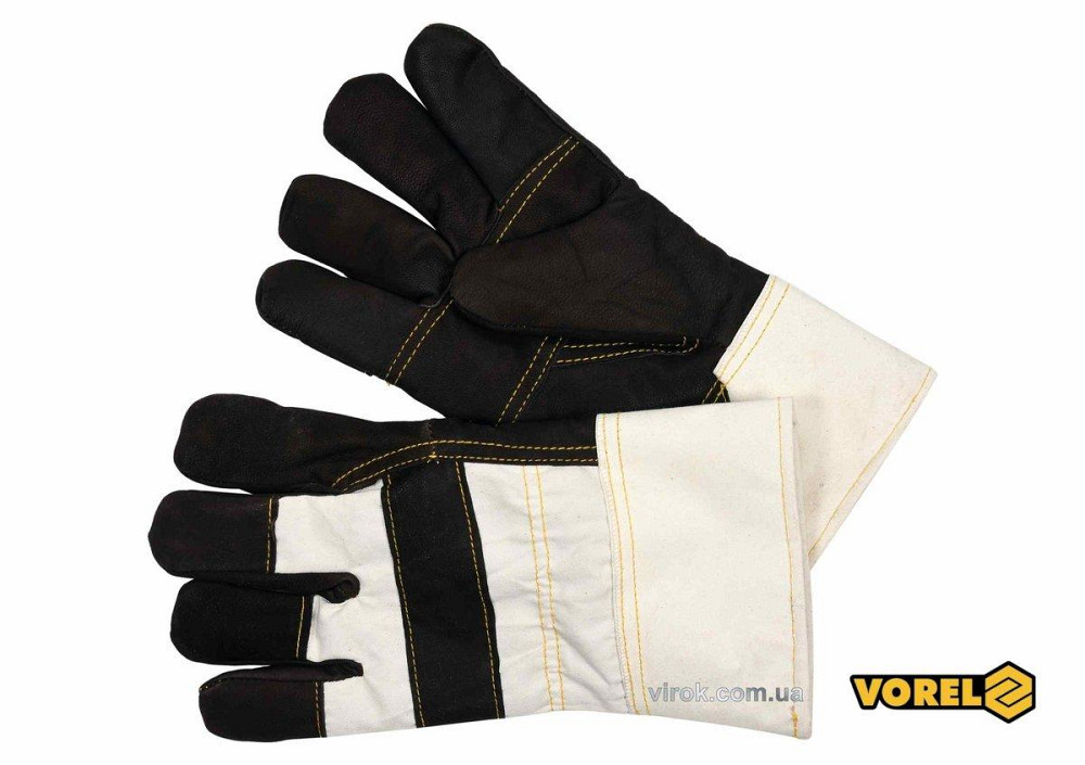 Рукавиці робочі VOREL : бавовна + екошкіра, розмір 11 [10/120] Одеса - фото 1